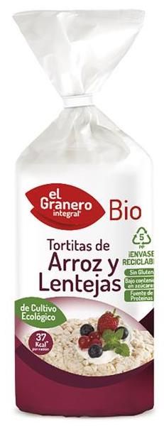 Tortitas de Arroz y Lentejas · El Granero Integral · 115 gramos