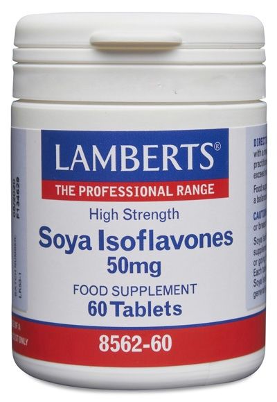 Isoflavonas de Soja 50 mg · Lamberts · 60 comprimidos