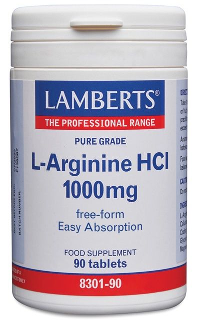 L-Arginina HCI 1.000 mg · Lamberts · 90 comprimidos