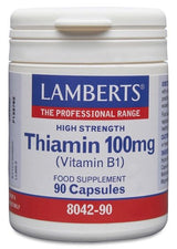 Tiamina 100 mg · Lamberts · 90 cápsulas