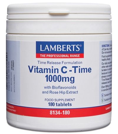 Vitamina C - Liberación Sostenida 1.000 mg · Lamberts · 180 comprimidos