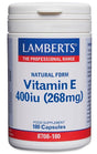 Vitamina E Natural 400 UI · Lamberts · 180 perlas