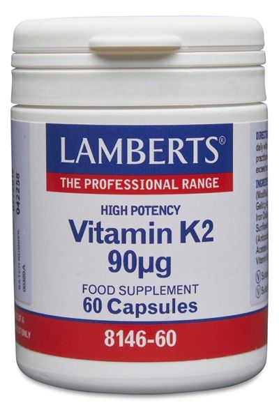 Vitamina K2 90 mcg · Lamberts · 60 cápsulas