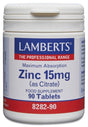 Zinc 15 mg · Lamberts · 90 comprimidos