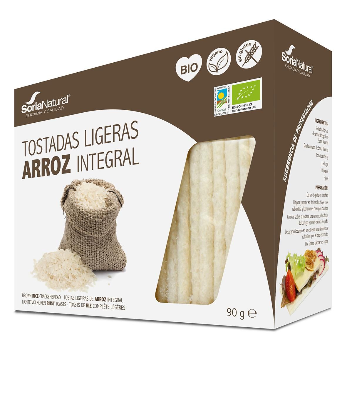 Tostadas de Arroz Integral · Soria Natural · 90 gramos