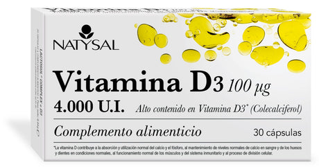 Vitamina D3 4.000 UI · Natysal · 30 cápsulas