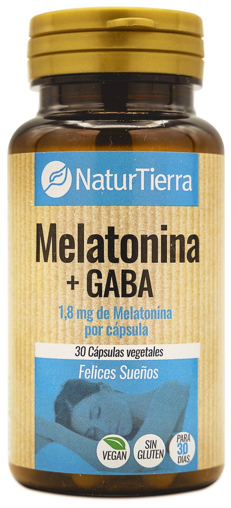 Melatonina + Gaba · NaturTierra · 30 cápsulas