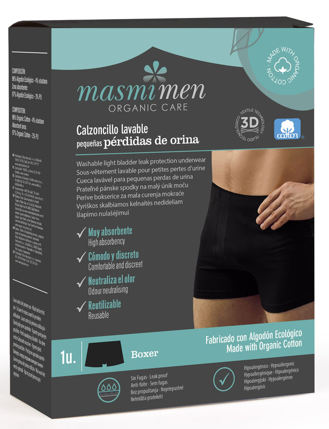 Boxer Lavable para Pequeñas Pérdidas de Orina · Masmi · Talla M