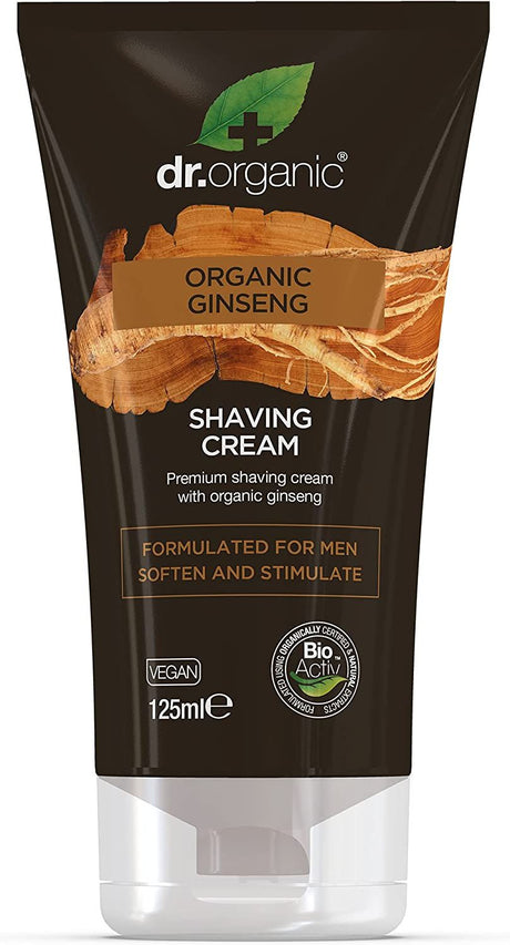 Crema de Afeitar de Ginseng Orgánico · Dr. Organic · 125 ml