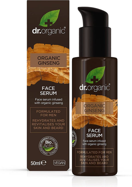 Sérum Facial De Ginseng Orgánico · Dr. Organic · 50 ml