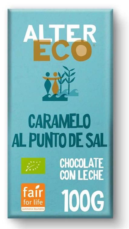 Chocolate con Leche y Caramelo al Punto de Sal · Altereco · 100 gramos