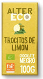 Chocolate Negro con Trocitos de Limón · Altereco · 100 gramos