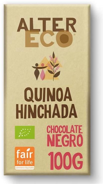 Chocolate Negro con Quinoa Hinchada · Altereco · 100 gramos