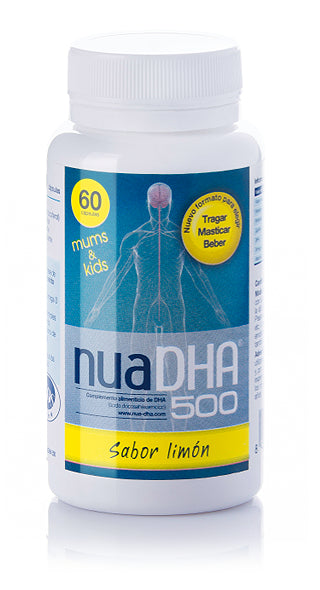 NuaDHA 500 - Sabor Limón · Nua · 60 perlas