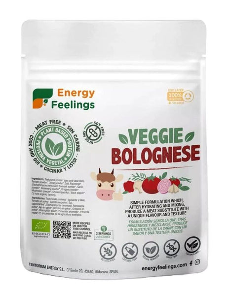 Veggie Bolognese · Energy Feelings · 140 gramos