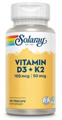 Vitamina D3 & K2 · Solaray · 120 cápsulas