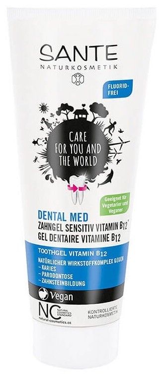 Gel Dentífrico Sal Mariana con Vitamina B12 Sin Flúor · Sante · 75 ml