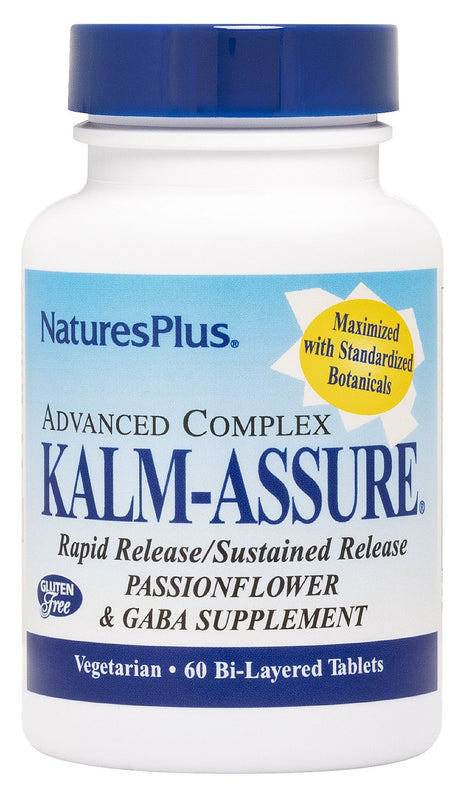 KalmAssure Pasiflora y Gaba - Liberación Sostenida · Nature's Plus · 60 comprimidos