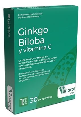 Ginkgo Biloba y Vitamina C · Herbora · 30 comprimidos