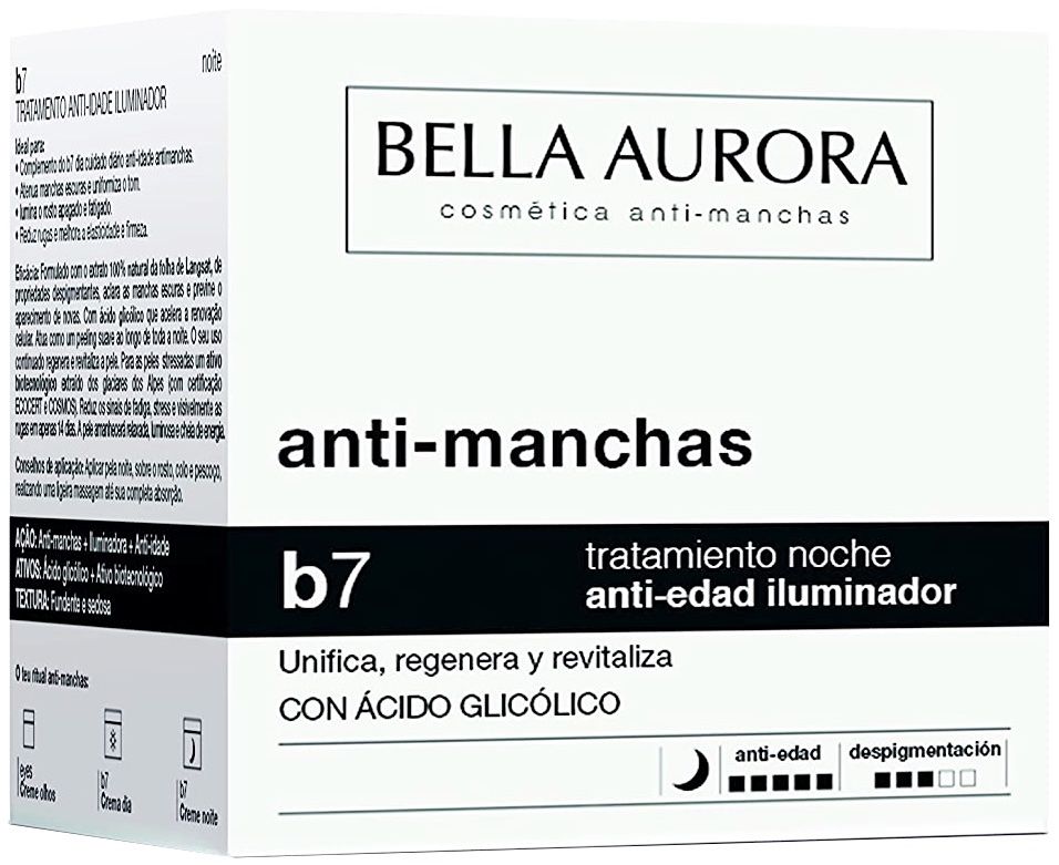 Crema Antiedad Iluminadora de Noche · Bella Aurora · 50 ml