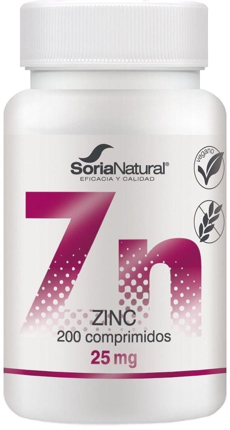 Zinc - Liberación Sostenida · Soria Natural · 200 comprimidos