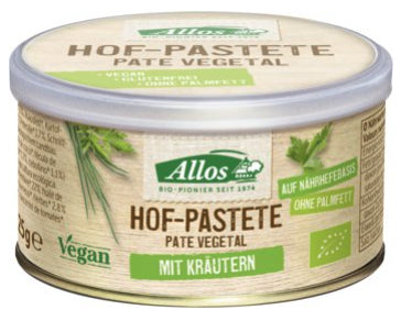 Paté Vegetal de Finas Hierbas Bio · Allos · 125 gramos