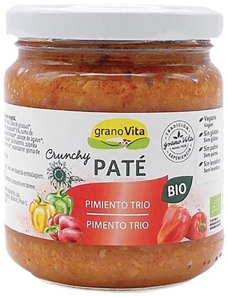 Paté Crunchy de Pimiento Trío Bio · Granovita · 175 gramos