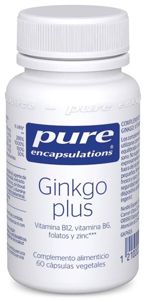 Ginkgo Plus · Pure Encapsulations · 60 cápsulas