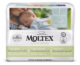 Pañales Pure & Nature Talla 1 Newborn · Moltex · 22 unidades