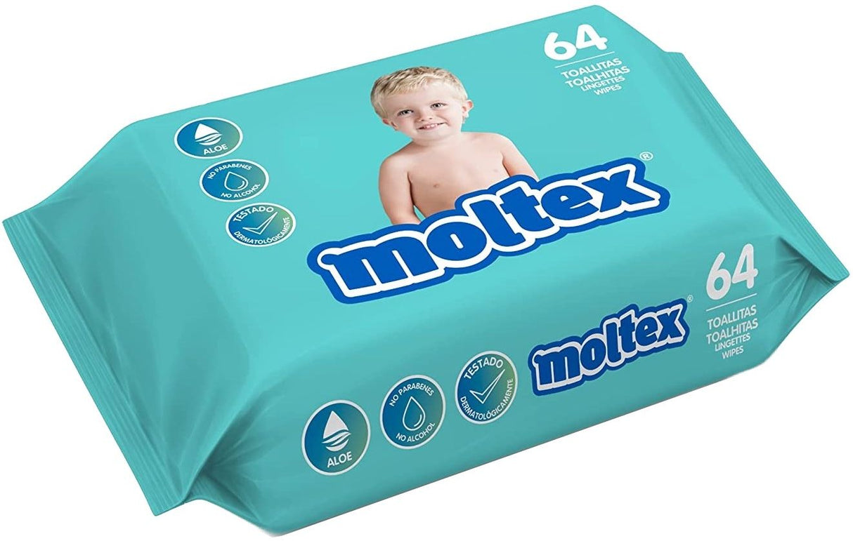 Toallitas Clásicas para Bebé · Moltex · 64 unidades