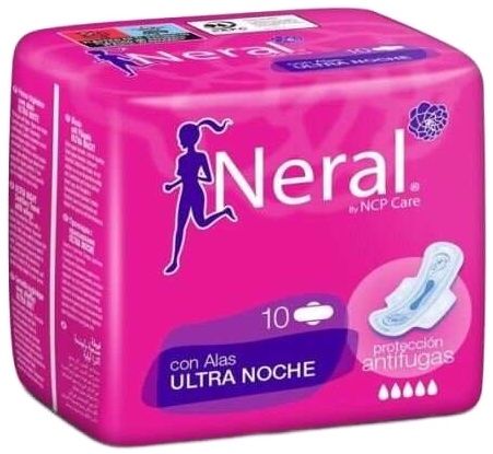 Compresas con Alas Ultra Noche · Neral · 10 unidades