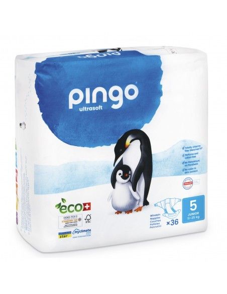 Pañales Ecológicos Talla 5 Junior · Pingo · 36 unidades