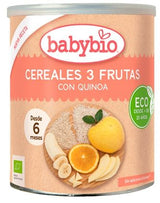 Papilla de Cereales 3 Frutas con Quinoa · Babybio · 220 gramos