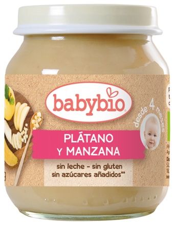 Tarrito de Plátano y Manzana · Babybio · 130 gramos