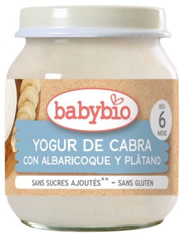 Yogur de Albaricoque y Plátano con Leche de Cabra · Babybio · 2x130 gramos