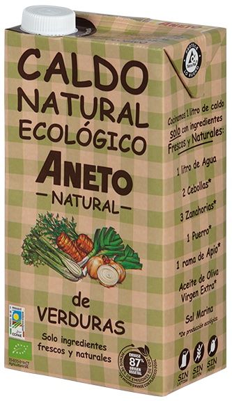 Caldo Natural Ecológico de Verduras · Aneto · 1 litro