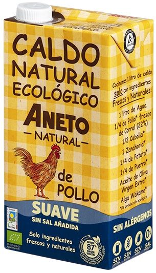 Caldo Natural Ecológico de Pollo Suave · Aneto · 1 litro