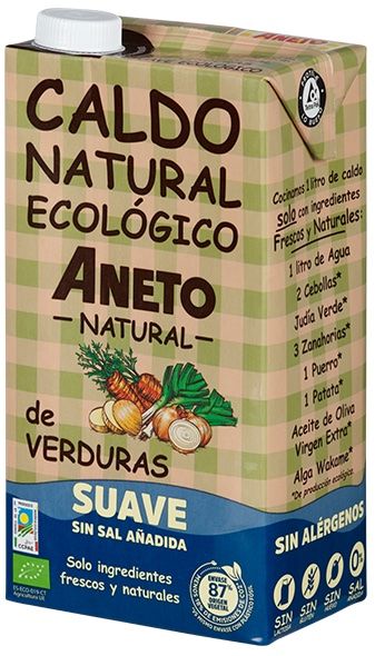 Caldo Natural Ecológico de Verduras Suave · Aneto · 1 litro