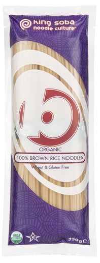 Noodles de Arroz Integral Sin Gluten · King Soba · 250 gramos