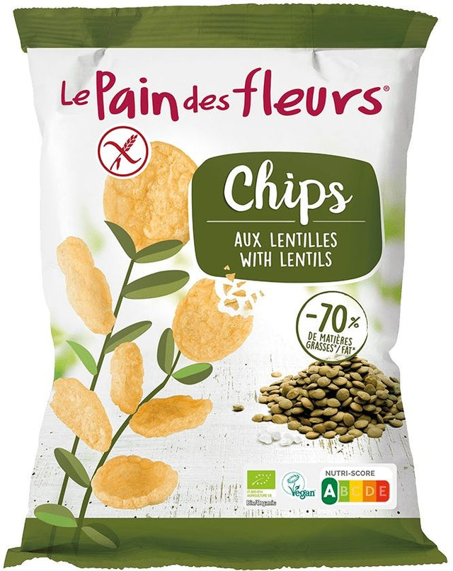 Chips de Lentejas Ecológicas · Le Pain des Fleurs · 50 gramos