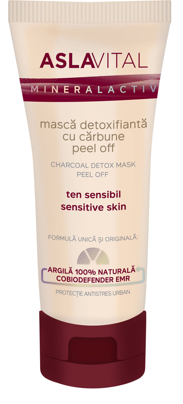 Mascarilla Desintoxicante con Carbón Peel Off · Aslavital · 100 ml