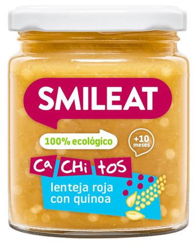 Tarrito de Cachitos de Lenteja Roja con Quinoa · Smileat · 230 gramos