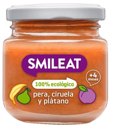 Tarrito de Pera, Ciruela y Plátano · Smileat · 130 gramos