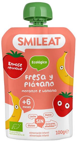 Smoothie de Fresa y Plátano · Smileat · 100 gramos