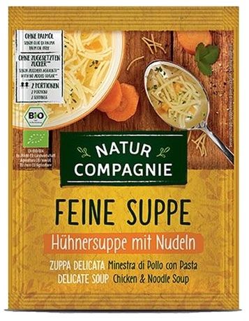 Sopa de Pollo con Fideos Bio · Natur Compagnie · 40 gramos