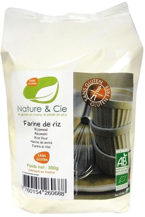 Harina de Arroz Sin Gluten · Nature & Cie · 500 gramos [Caducidad 01/2025]