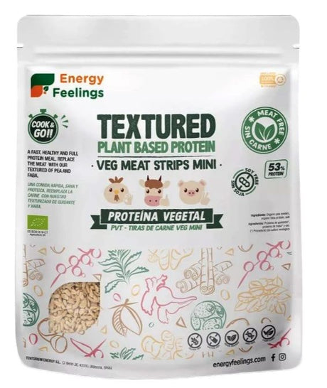 Tiras de Carne Vegetal Mini · Energy Feelings · 200 gramos