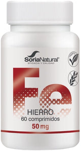 Hierro con Vitamina C - Liberación Sostenida · Soria Natural · 60 comprimidos