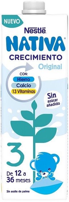 Nativa 3 Leche Líquida de Crecimiento Original · Nestlé · 1 litro [Caducidad 02/2025]