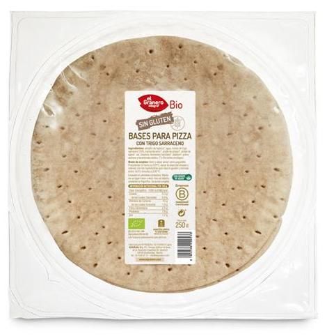 Base para Pizza con Trigo Sarraceno Sin Gluten · El Granero Integral · 250 gramos